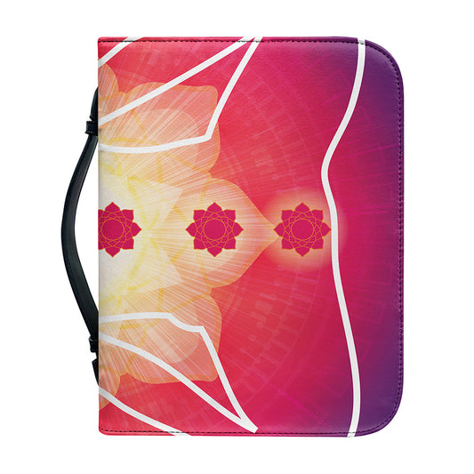 Mandala Chakras Aura Print Leather Bible Cover