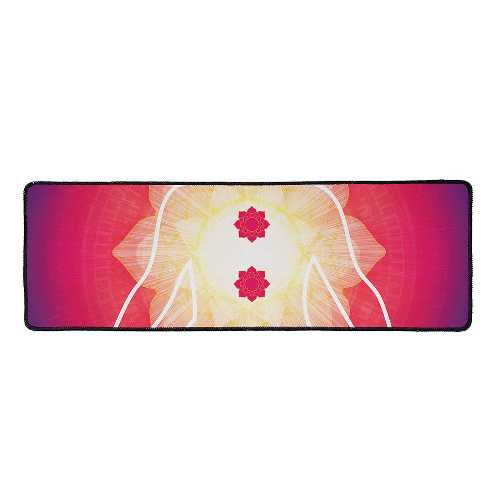 Mandala Chakras Aura Print Long Kitchen Mat
