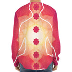 Mandala Chakras Aura Print Long Sleeve Baseball Jersey