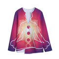 Mandala Chakras Aura Print Long Sleeve Short Coat