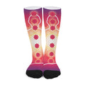 Mandala Chakras Aura Print Long Socks