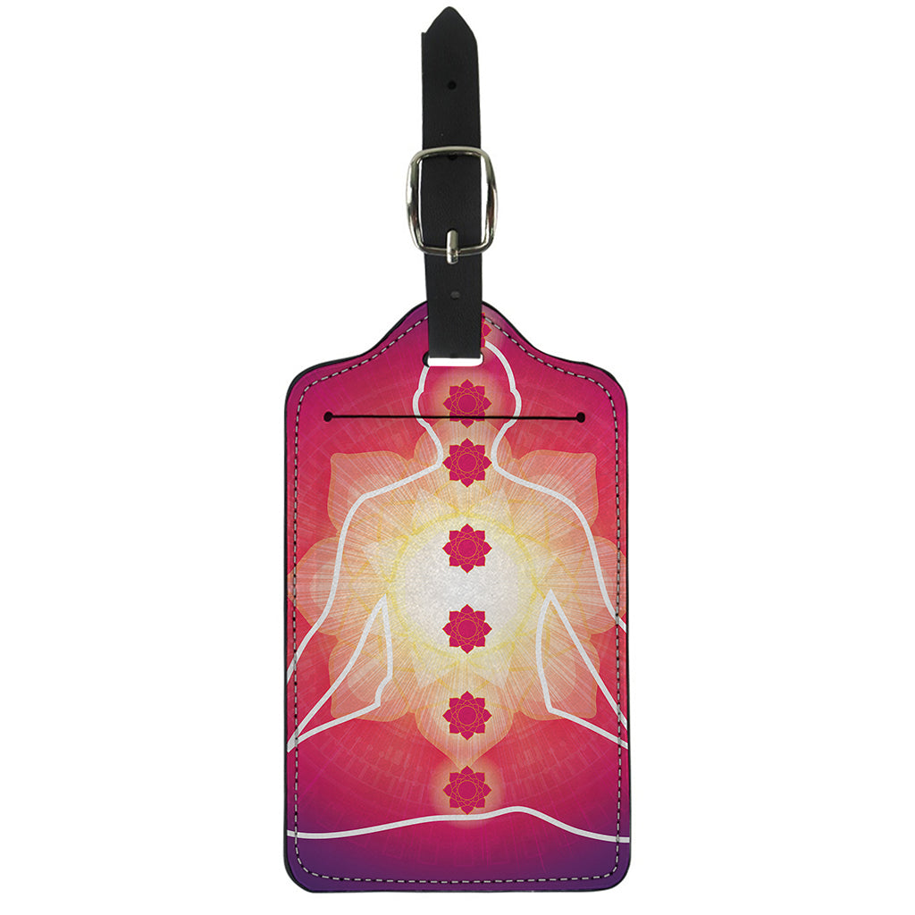 Mandala Chakras Aura Print Luggage Tag
