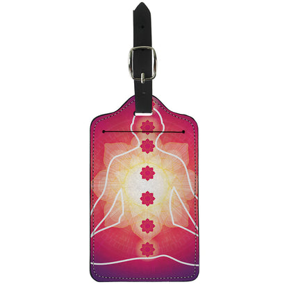 Mandala Chakras Aura Print Luggage Tag