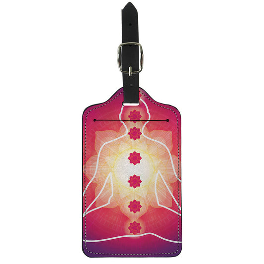 Mandala Chakras Aura Print Luggage Tag