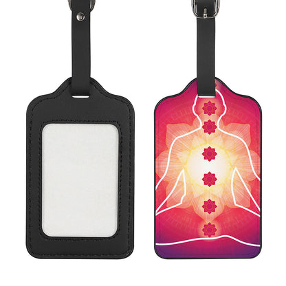 Mandala Chakras Aura Print Luggage Tag
