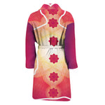 Mandala Chakras Aura Print Men's Bathrobe