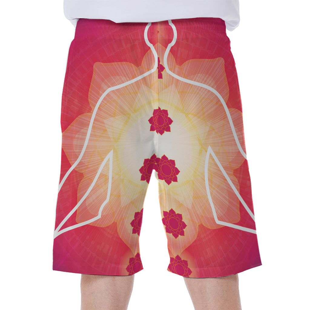 Mandala Chakras Aura Print Men's Beach Shorts