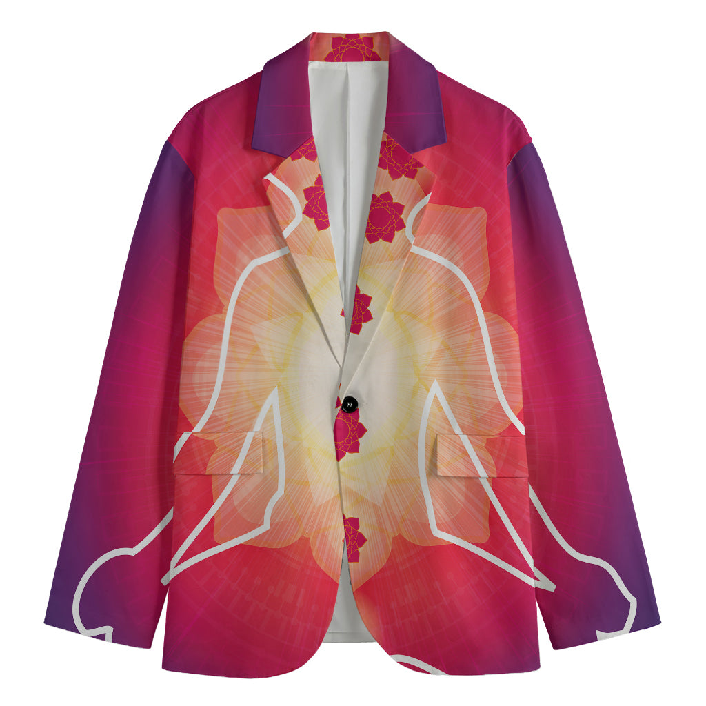 Mandala Chakras Aura Print Men's Blazer