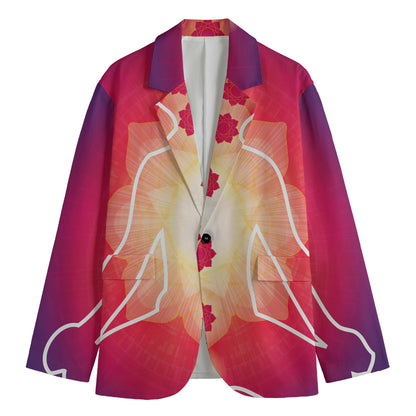 Mandala Chakras Aura Print Men's Blazer