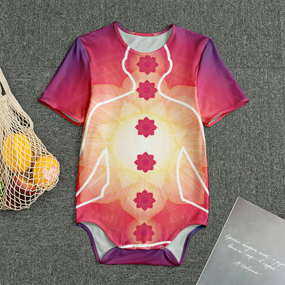 Mandala Chakras Aura Print Men's Bodysuit
