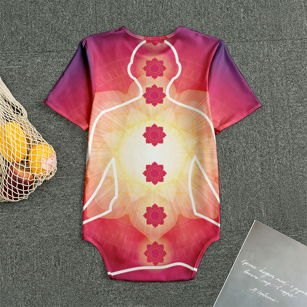 Mandala Chakras Aura Print Men's Bodysuit