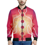 Mandala Chakras Aura Print Men's Bomber Jacket
