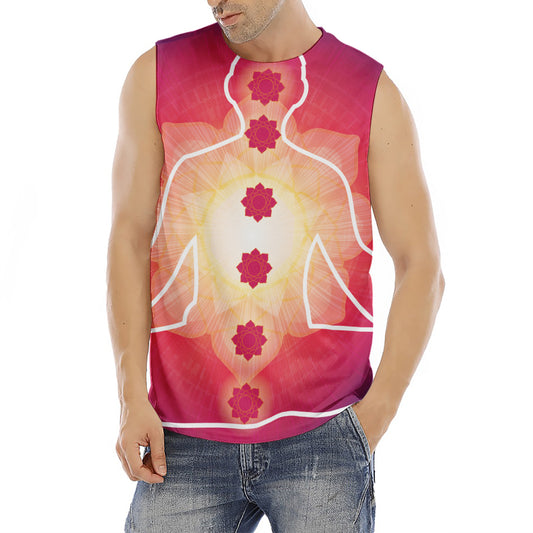 Mandala Chakras Aura Print Men's Fitness Tank Top