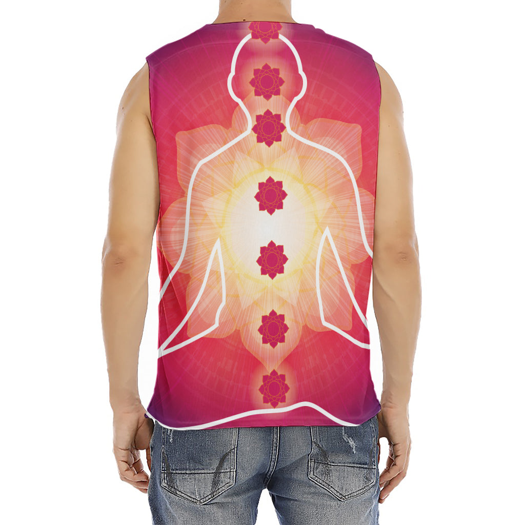 Mandala Chakras Aura Print Men's Fitness Tank Top