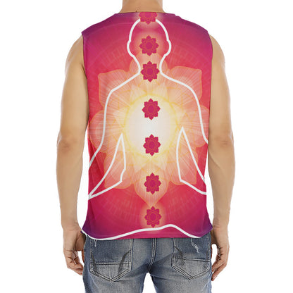Mandala Chakras Aura Print Men's Fitness Tank Top