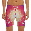 Mandala Chakras Aura Print Men's Long Boxer Briefs