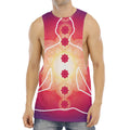 Mandala Chakras Aura Print Men's Muscle Tank Top