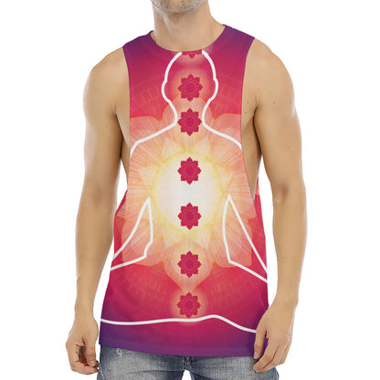 Mandala Chakras Aura Print Men's Muscle Tank Top