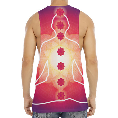 Mandala Chakras Aura Print Men's Muscle Tank Top
