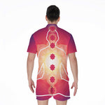 Mandala Chakras Aura Print Men's Rompers