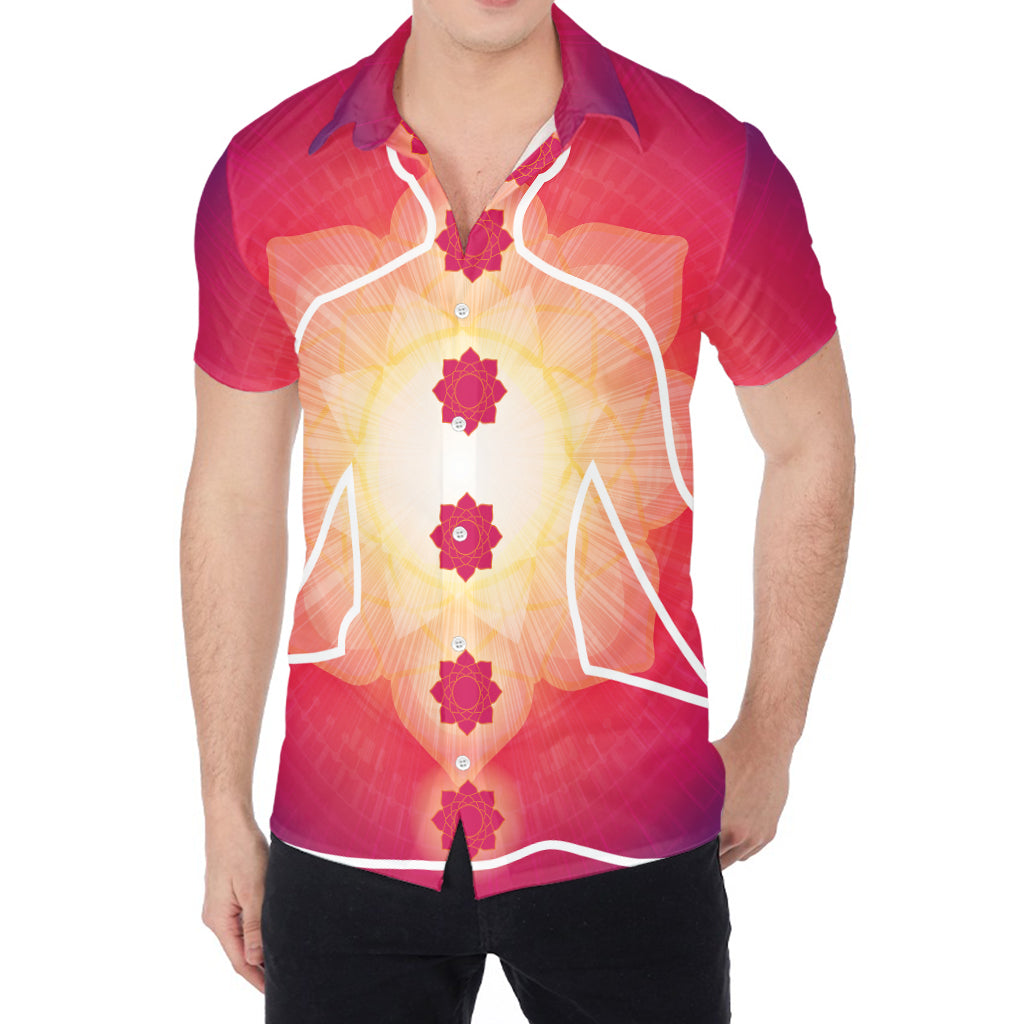 Mandala Chakras Aura Print Men's Shirt