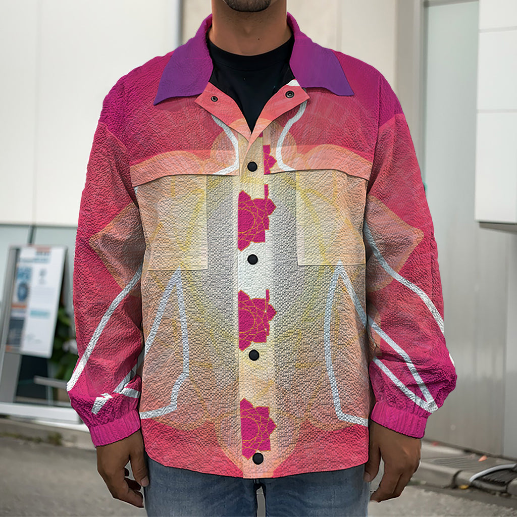 Mandala Chakras Aura Print Men's Shirt Jacket