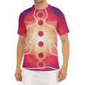 Mandala Chakras Aura Print Men's Short Sleeve Rash Guard