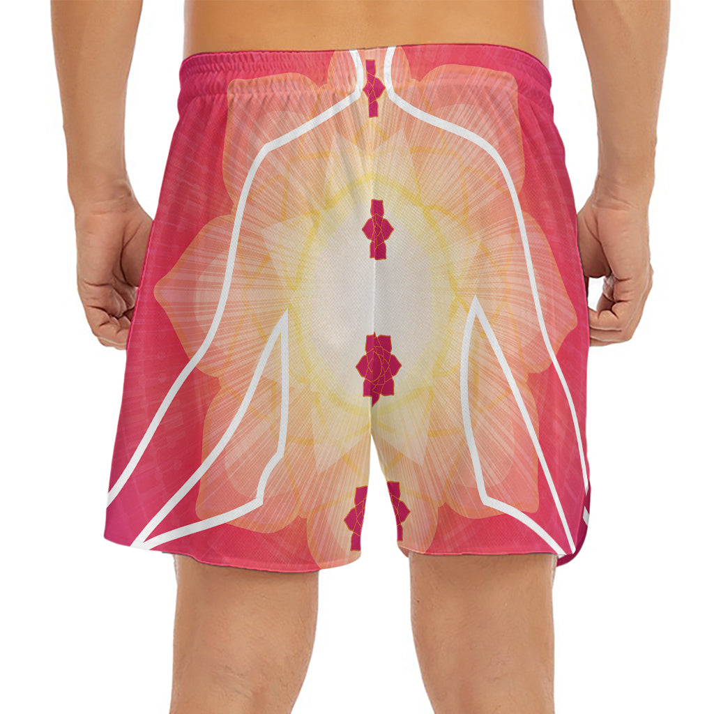 Mandala Chakras Aura Print Men's Split Running Shorts