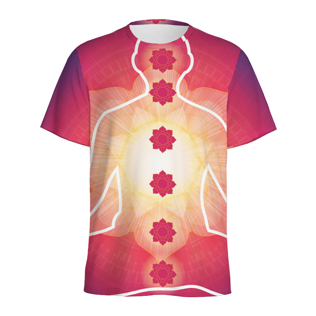 Mandala Chakras Aura Print Men's Sports T-Shirt