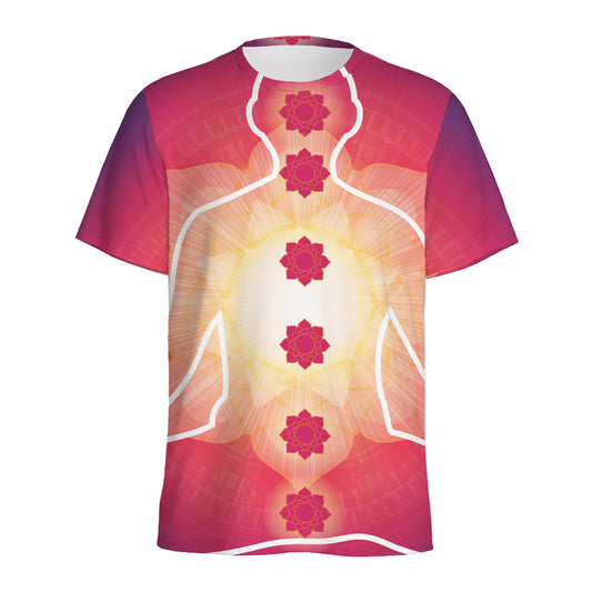 Mandala Chakras Aura Print Men's Sports T-Shirt