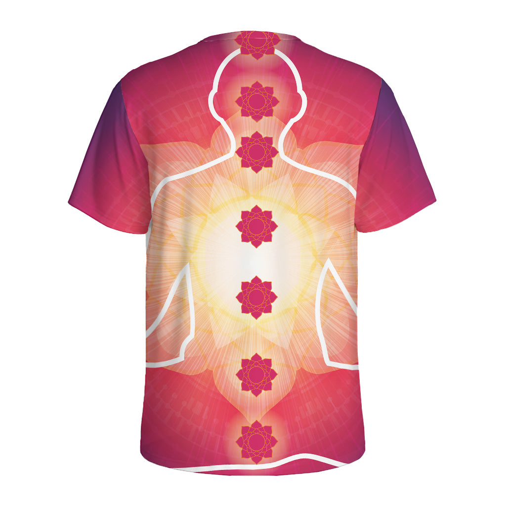 Mandala Chakras Aura Print Men's Sports T-Shirt