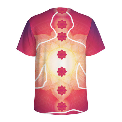 Mandala Chakras Aura Print Men's Sports T-Shirt