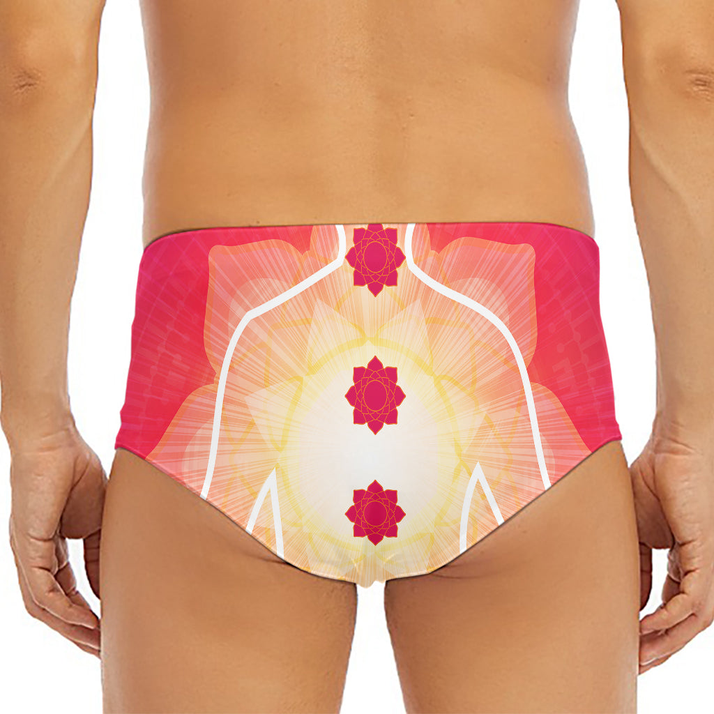 Mandala Chakras Aura Print Men's Triangle Swim Briefs