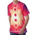Mandala Chakras Aura Print Men's Velvet T-Shirt