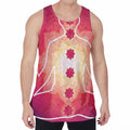 Mandala Chakras Aura Print Men's Velvet Tank Top
