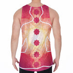 Mandala Chakras Aura Print Men's Velvet Tank Top