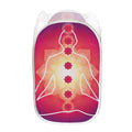 Mandala Chakras Aura Print Mesh Laundry Hamper
