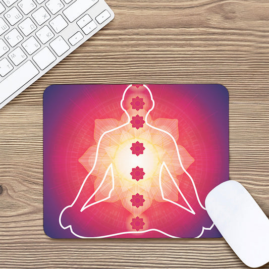 Mandala Chakras Aura Print Mouse Pad