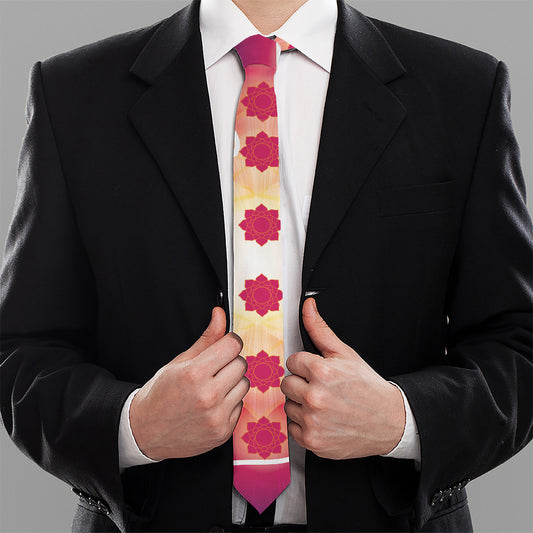 Mandala Chakras Aura Print Necktie