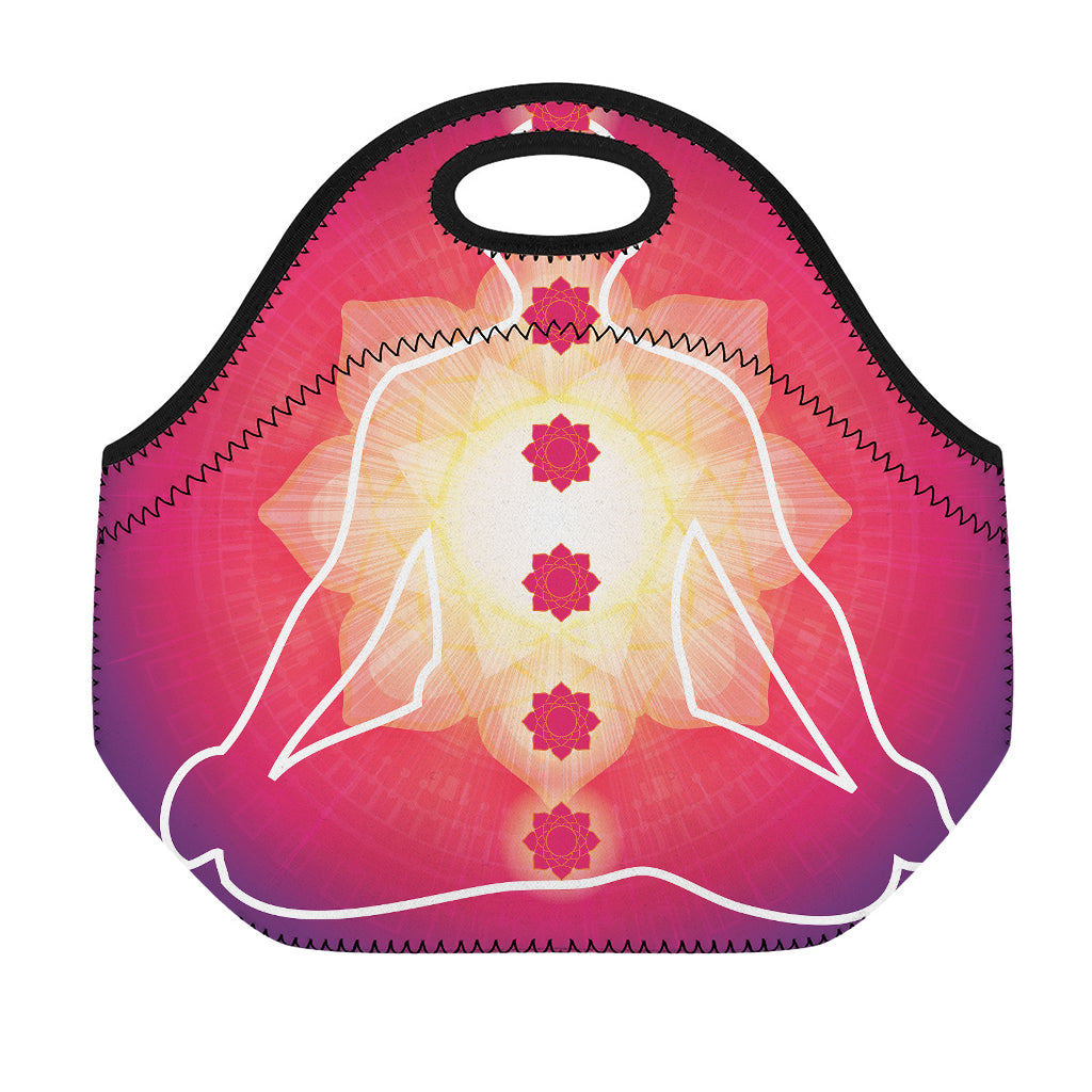 Mandala Chakras Aura Print Neoprene Lunch Bag