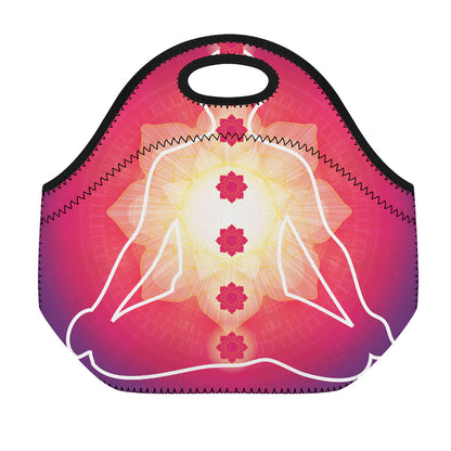 Mandala Chakras Aura Print Neoprene Lunch Bag