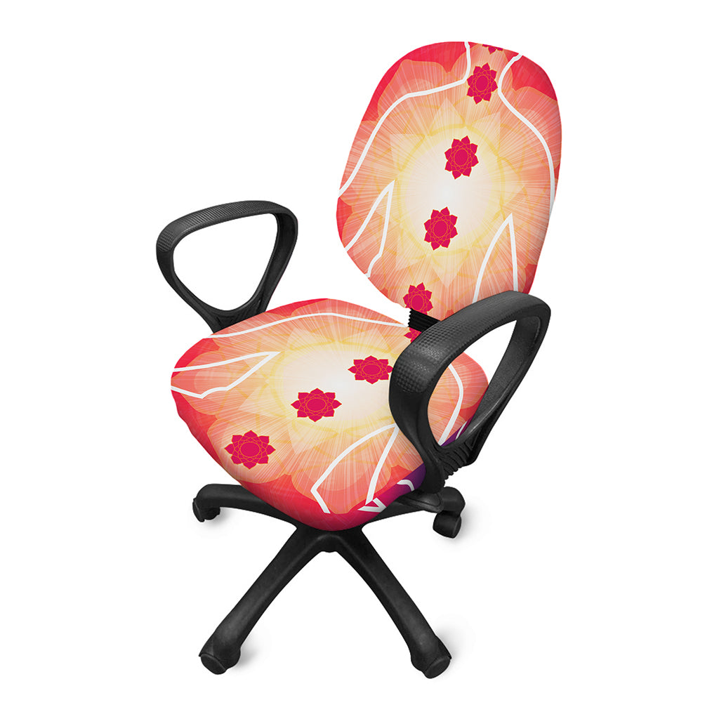 Mandala Chakras Aura Print Office Chair Cover