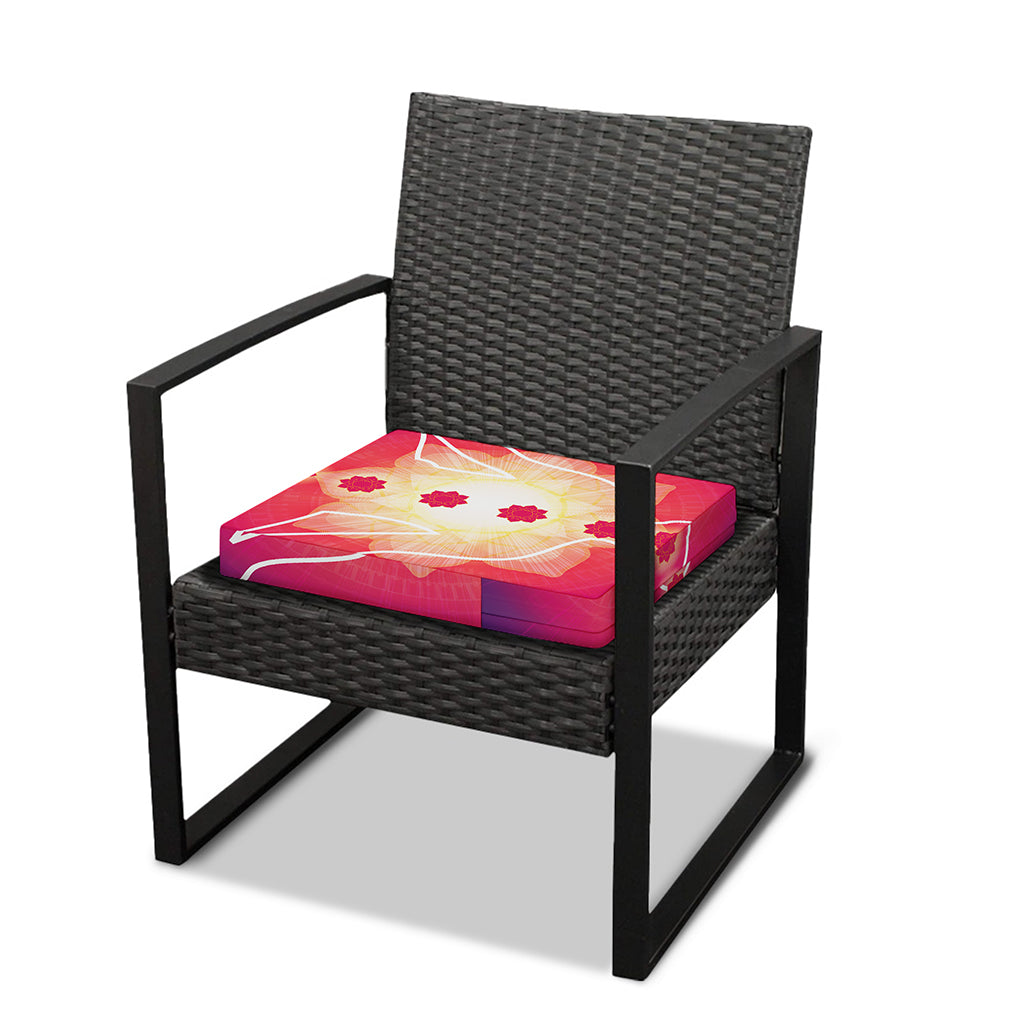 Mandala Chakras Aura Print Outdoor Seat Cushion Cover