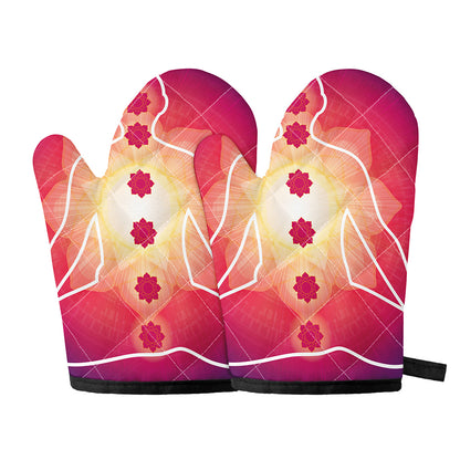 Mandala Chakras Aura Print Oven Mitts