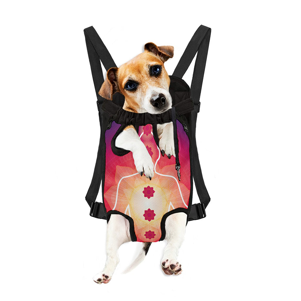 Mandala Chakras Aura Print Pet Carrier Backpack