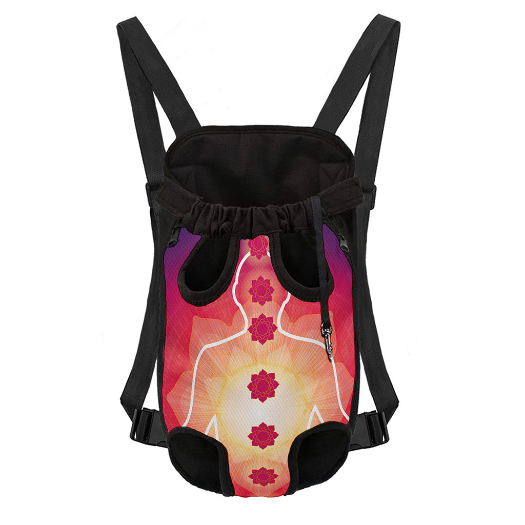 Mandala Chakras Aura Print Pet Carrier Backpack