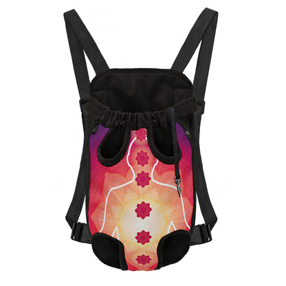 Mandala Chakras Aura Print Pet Carrier Backpack