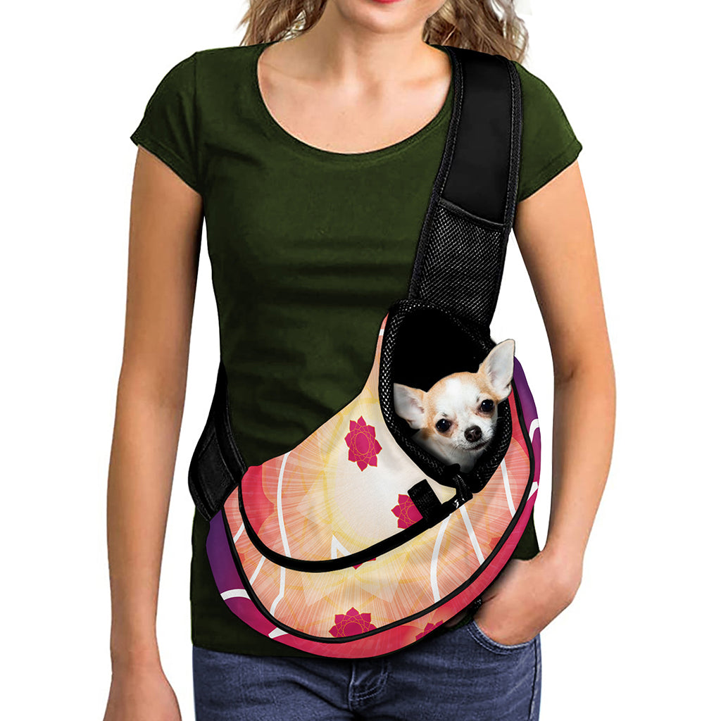 Mandala Chakras Aura Print Pet Sling Carrier