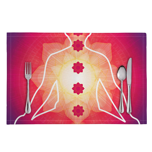 Mandala Chakras Aura Print Placemat