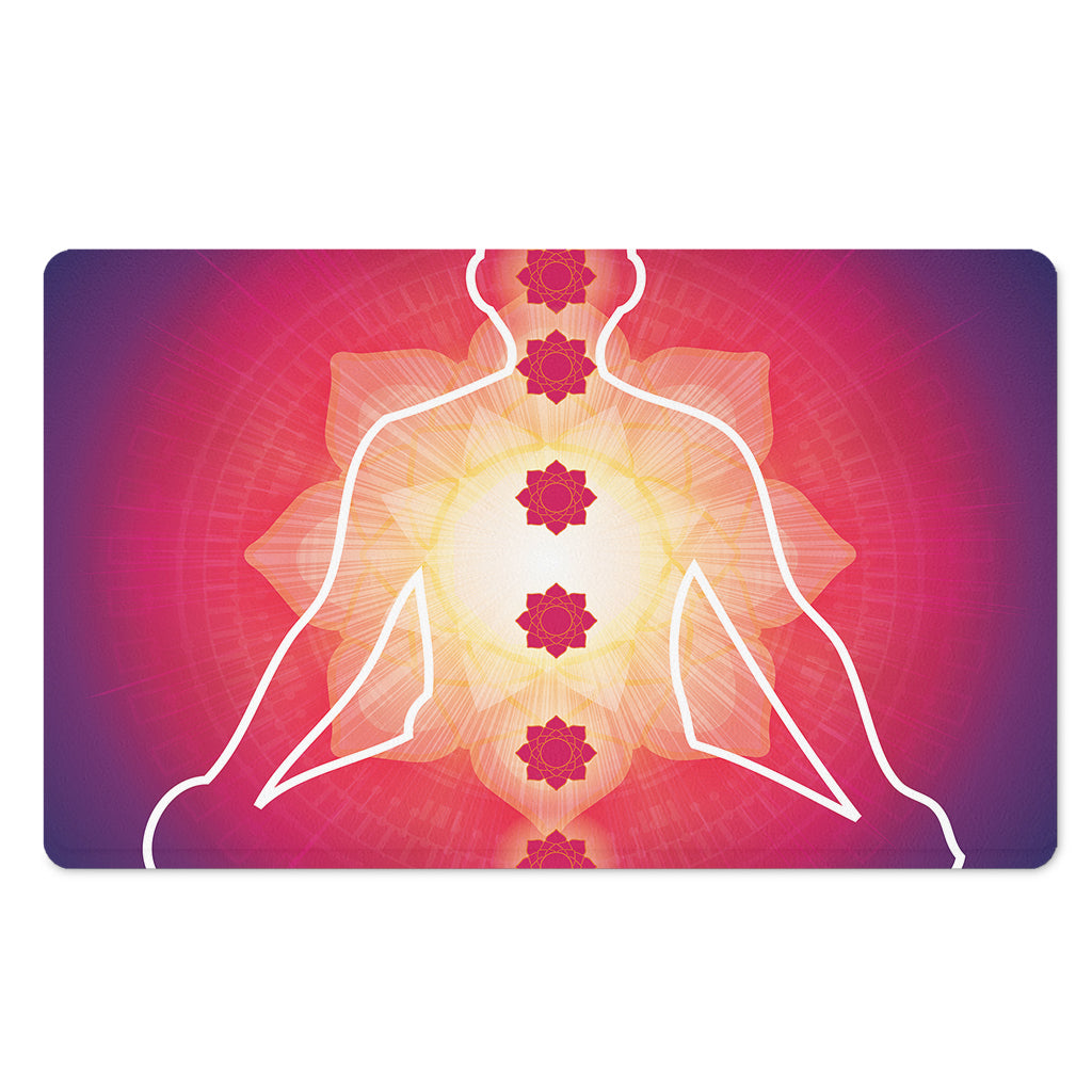 Mandala Chakras Aura Print Polyester Doormat
